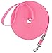 Hi Kiss Dog/Puppy Obedience Recall Training Agility Lead - 15ft 20ft 30ft 50ft 100ft Training Leash - Great for Training, Play, Camping, or Backyard - Pink 20ft