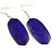 SUNYIK Women's Lapis Lazuli Oval Dangle Earrings Stone Jewelry