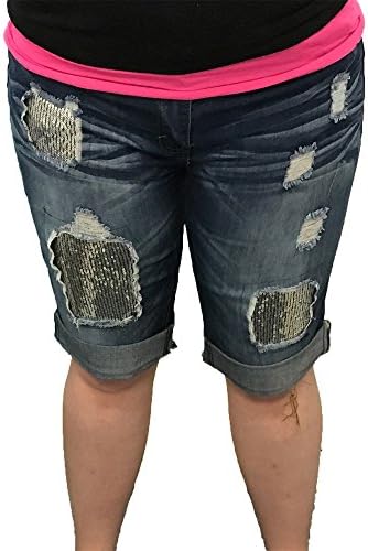 L&amp;B Sequin Patched Bermuda Shorts