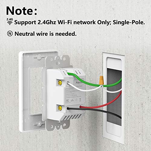 Single Pole Smart Light Switch Aoycocr in Wall WiFi Light Switch
