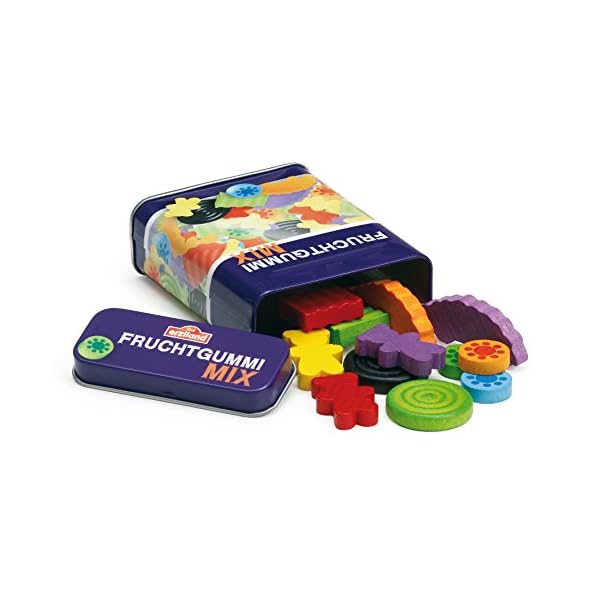 Erzi Fruchtgummimix in der Dose, Spielzeug-Fruchtgummimix, Kaufladenzubehör