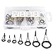 Goture 90pcs Saltwater Fishing Rod Repair Tips, Rod Repair Kit Fishing Rod Tips Stainless Steel Ceramic Ring Guide Rod Repair Replacement 9sizes