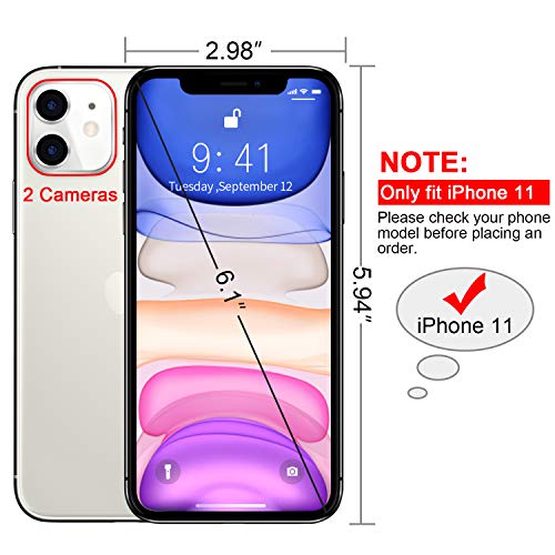 labato iPhone 11 Wallet Case, Leather iPhone 11 Case with Credit Card Holder Slot Magnetic Closure Shockproof Flip Stand Case Cover Support Wireless Charging for Apple iPhone 11 6.1 inch Black