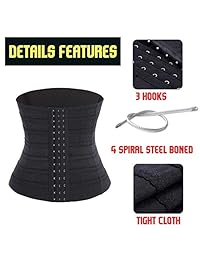 LODAY Compresión Corto Torso Cintura Entrenamiento Entrenador Adelgazador Body Shapewear