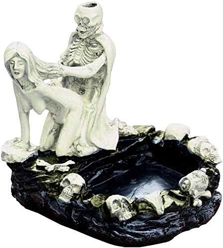 DONGSHAN Creative Skull Ashtray Ashtray Girl Skull and Fun Living Room Decoration(A)