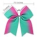 Myamy 7.5 in Large Rainbow Cheer Hair Bows Cheerleading Elastic Pony Tail For Teens Girls Kids 12pcs