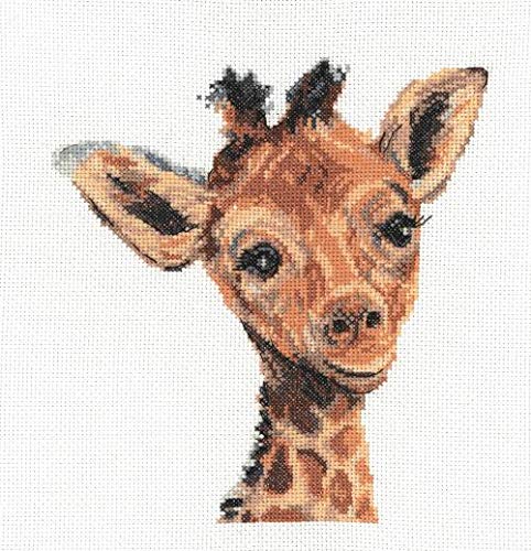 My Cross Stitch Art Craft Supplies, Giraffe, 7.25 x 8.25 inches
