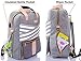 Baby Diaper Bag Backpack Large Cute Stylish Travel Maternity Nappy Bag for Mom Women Fashion Waterproof Convertible Diaper Purse for Girl Boy Twins - Designer Changing Pad, USB Charging Port, Gray	