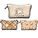 FITINI Makeup Bag Funny,Corgi Dogs Travel Small Cosmetic Bags Organizer for Women Handbag Toiletry Storage Pouch Waterproof Purse,Set of 3