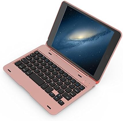 Farway Wireless BT Keyboard Folding 2 in 1 Case Portable Metal Foldable Stand Cover Holder Keypad for iOS iPad Mini 4