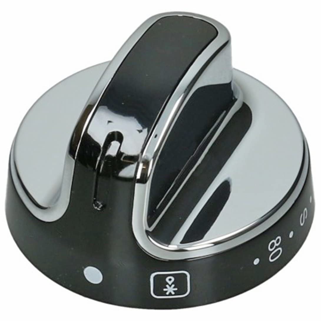 SPARES2GO Temperature Control Knob Main Oven Fits Stoves Fits New World Fits Belling (Black/Silver)