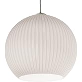 AFX Inc. CLEP13WH Cleo 1 Light 13 inch White Pendant Ceiling Light