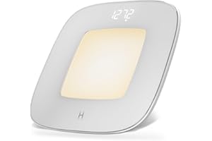 Homedics Digital Bathroom Scale, Motion-Sensing Ambient Center Illumination, Sleek Tempered Glass, High-Precision Weight Meas