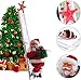 Electric Santa Climbing Ladder to Tree, Climbing Up and Down Santa Claus on Ladder with Music and Bag of Presents Tree Holiday Party Home Door Wall Decoration Xmas Ornament Toys Gift