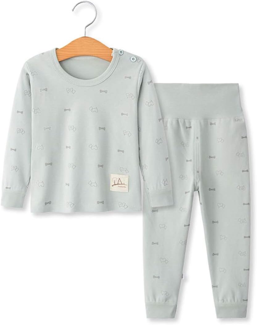 100% Organic Cotton Baby Boys Girls Pajamas Set Long Sleeve Sleepwear(3M-6T)