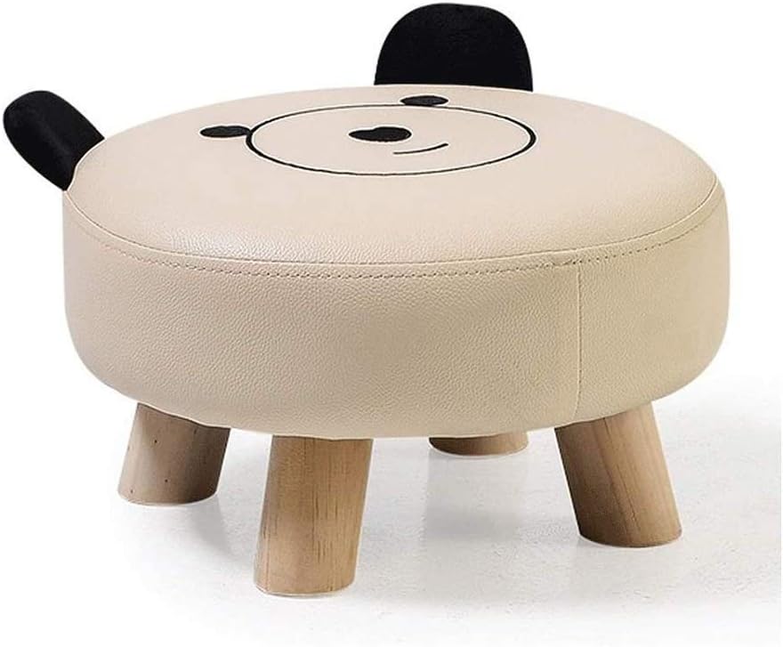 KISlink Reposapiés, Taburete Tipo puf, pequeño reposapiés de Piel