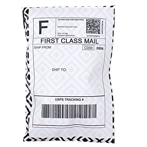 Poly Mailers 6x9 or 10x13 Size Options - Geometric Pattern – Pack of 100 Premium Unpadded Shipping Envelopes (6x9)