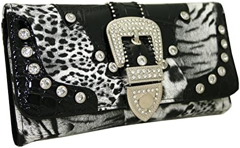 Western Rhinestone Bling Buckle Wallet