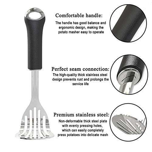 Maronald Potato Masher Stainless Steel Heavy Duty Food Masher Utensil