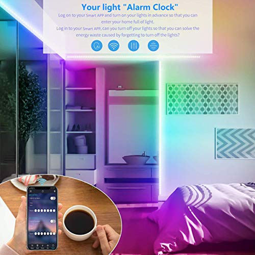 GOADROM Smart LED Strip Lights, 32.8ft RGB WiFi Color Changing LED Strip Work with with Alexa