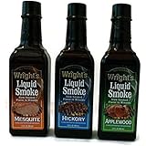 Wright's Liquid Smoke Applewood,Hickory & Mesquite (3 Pack) 3.5 oz