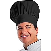 Chef Hat, Adult Premium Adjustable Elastic Baker Kitchen Cooking Chef Cap…