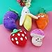 UEETEK Squeaky Dog Toys for Small Dogs Fruits and Vegetables Plush Puppy Dog Toys (A pack of 5)