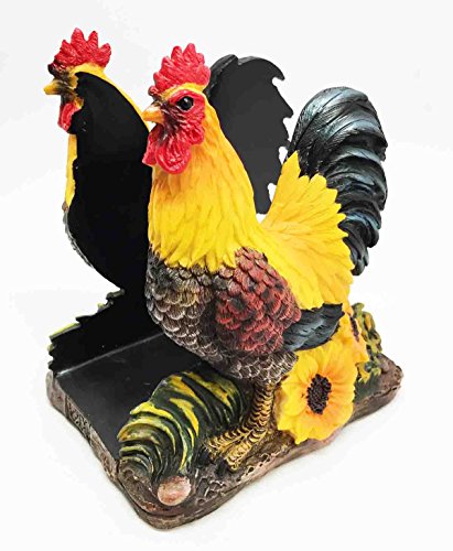Nice Country Barnyard Rooster Dinner Napkins Holder Figurine Table Centerpieces Sculpture Statue