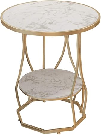 Amazon De Npz Kleiner Couchtisch Beistelltisch Marmor Kleiner Couchtisch Wohnzimmer Schlafzimmer