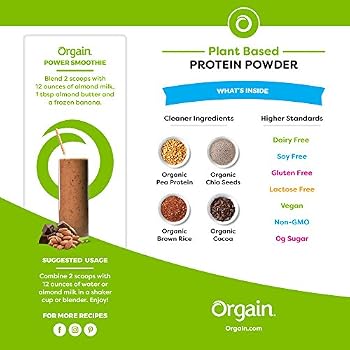Product Features in our Orgain Organic Plant Based Protein Powder Review