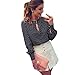 Toraway Blouses, Women Casual Polka Dots Long Sleeve Blouses Chiffon Shirt Tops (Large) Black