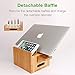 Levin Detachable Baffles Charging Station with Apple Watch Stand Bamboo Charging Organizer for iPhone, iWatch, Samsung,GoPro, Smart Phones & Tablets