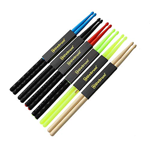 image for Musfunny Nylon Drumsticks for Drum Set 5A Light Durable Plastic Exerci