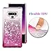 Ruky Galaxy Note 9 Case, Galaxy Note 9 Glitter Case, Gradient Quicksand Series Reinforced Corners TPU Bumper Cushion Protective Shockproof Bling Heart Liquid Case for Galaxy Note 9 - Gradient Pink