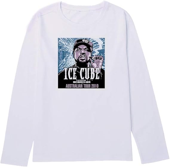 Amazon Ice Cube N W A ロック 流行 欧米風 音楽 長袖 メンズ レディース Tシャツ 秋服 スポーツ おしゃれ かっこいい ロング丈 無地 ゆったり 大きいサイズ 快適 カジュアル Tシャツ カットソー 通販