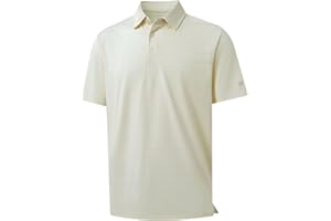 M MAELREG Golf Shirts for Men Moisture Wicking Striped Polo Performance Dry Fit Business Sports Mens Polo Shirts Short Sleeve