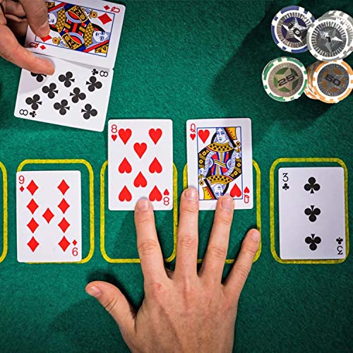 KAILE Poker Chips Set Heavy Duty 13 Gram Chips Texas Holdem Cards Game Blackjack Gambling Chips with Aluminum Case (500)