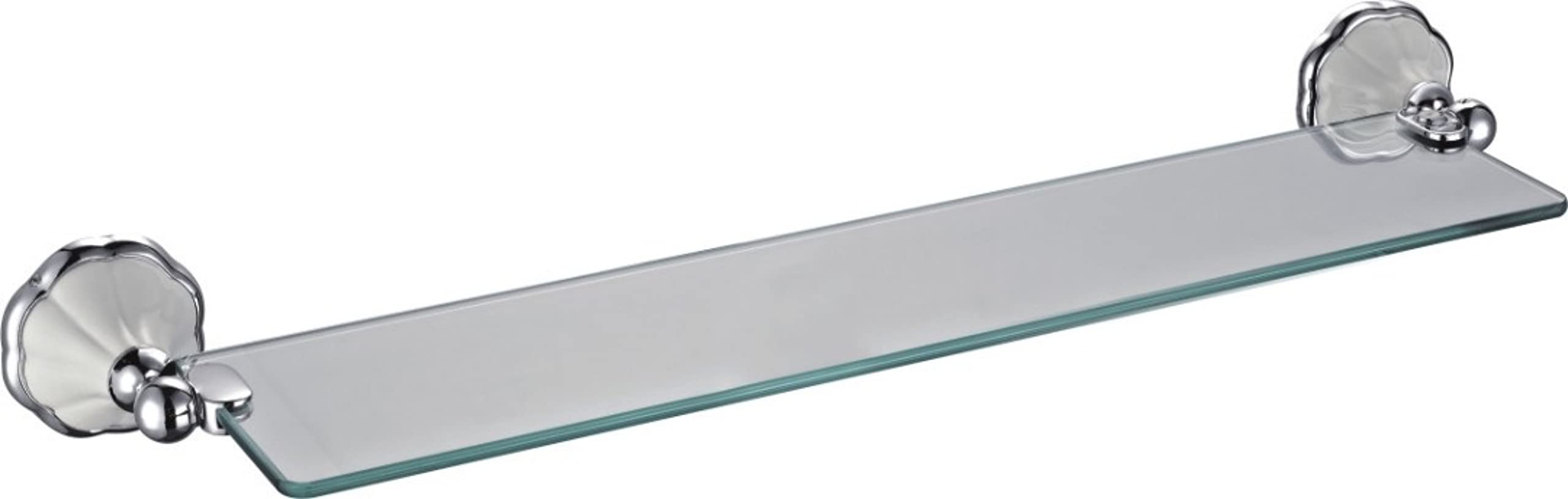 HOUSLER White Ceramic Bathroom Accessories (White Ceramic Bathroom Glass Shelf) 52mm Wide 12.8mm Deep.