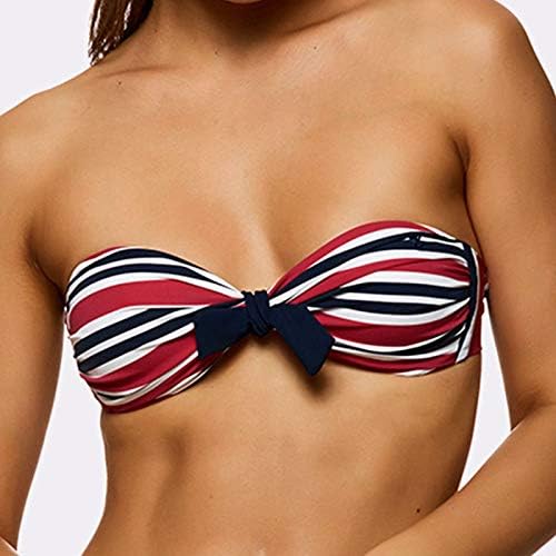 Localstripe (Haut) Navy Striped Bandeau Swimsuit