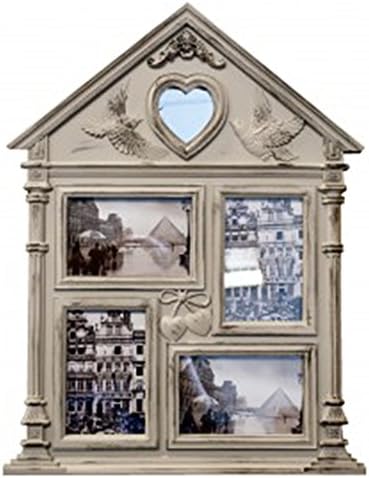 Best Mother Day DIY Personalized Victorian Vintage House Classic Photo Collage Picture Frame with Mirror Set Unique Creative Cool for Women Teen Girl New Born Baby Grandparent Parent Family