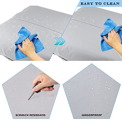 Breathable Universal Fit Car Cover All Weather Outdoor Indoor Full Waterproof Heat Sun UV Rain Snow Dust Resistant Covers (Fits Cars Up To 185 Inches, PEVA, Gray)