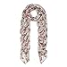 TrendsBlue Elegant Floral Print Fashion Scarf Wrap, Off White