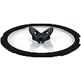 Tefal Ingenio Glass Lid, 20 cm, Space-Saving Storage, Folding Handle, Faster Cooking, Ingenio Compatible, Dishwasher, High Performance L9846302, Transparent and Black