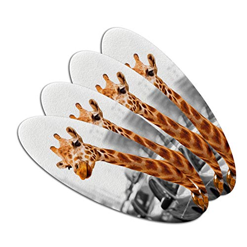 Giraffe in Taxi Double-Sided Oval Nail File Emery Board Set 4 Pack
