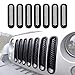 DIYTuning Matte Black Mesh Grill Mesh Grill Insert for Jeep Wrangler JK JKU Unlimited Rubicon Sahara X Off Road Sport Exterior Accessories Parts 2007-2015