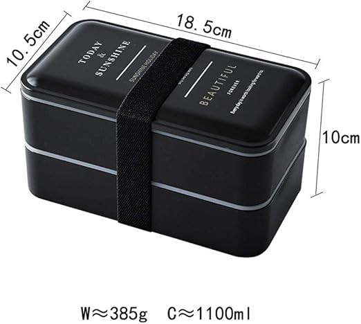 VGHJAH Lunch Box contratado Lunch Box de Trabajo Double Split Box ...