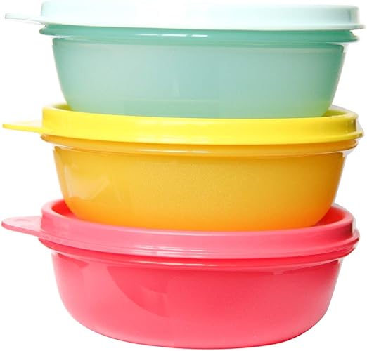 Tupperware S.S. Bowl Airtight Storage Container Set of (3 x 1, 27 Cups