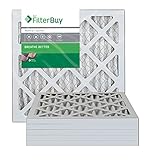 FilterBuy 10x10x1 MERV 8 Pleated AC Furnace Air Filter, (Pack of 6 Filters), 10x10x1 - Silver