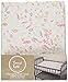 Trend Lab Wild Forever Floral Changing Pad Cover, White/Pink