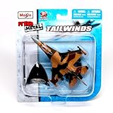 Maisto Fresh Metal Tailwinds 1:120 Scale Die Cast United States Military Aircraft - U.S. Air Force Multirole Jet Fighter Aircraft F-16 Fighting Falcon with Display Stand (Dimension: 3-1/4